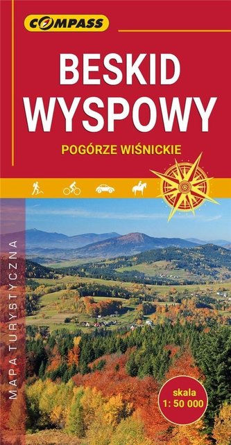 Mapa turystyczna - Beskid wyspowy 1:50 000 Mapa turystyczna - Beskid wyspowy 1:50 000