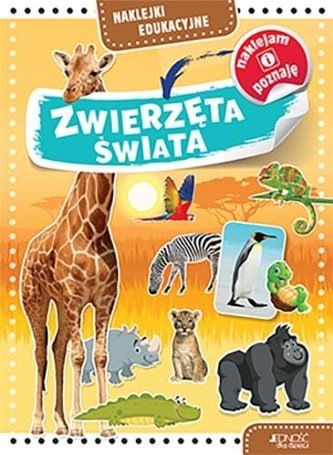 Naklejki edukacyjne. Zwierzęta świata Naklejki edukacyjne. Zwierzęta świata