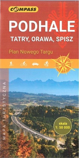 Mapa turystyczna - Podhale, Tatry, Orawa..1:50 000 Mapa turystyczna - Podhale, Tatry, Orawa..1:50 000