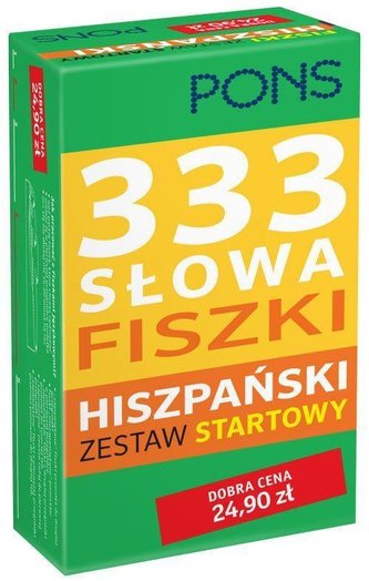 333 Słowa Fiszki. Hiszpański Zestaw startowy PONS 333 Słowa Fiszki. Hiszpański Zestaw startowy PONS
