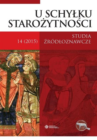 Studia źródłoznawcze 14 U schyłku starożytności