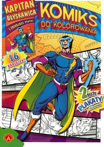 Komiks do kolorowania. Kapitan Błyskawica ALEX