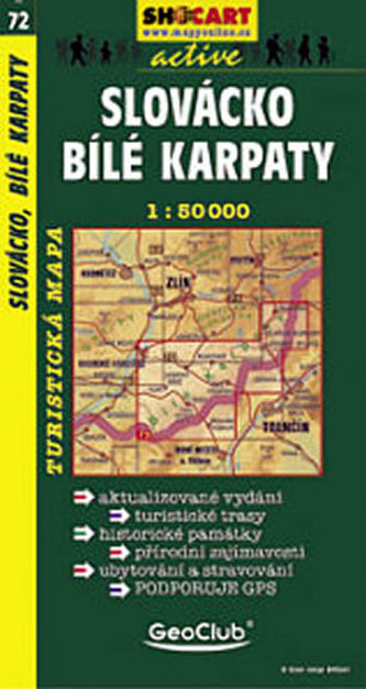 Slovácko Bílé Karpaty. Turistická mapa 1: 50 000