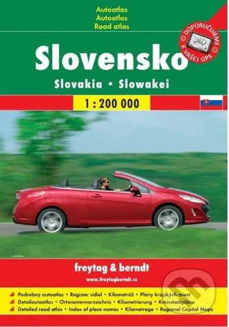 Slovensko autoatlas 1:200 0000 A4, spirála