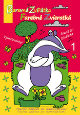 Barevná zvířátka 1. - Vymalovánky se samolepkami A4