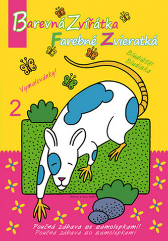 Barevná zvířátka 2. - Vymalovánky se samolepkami A4