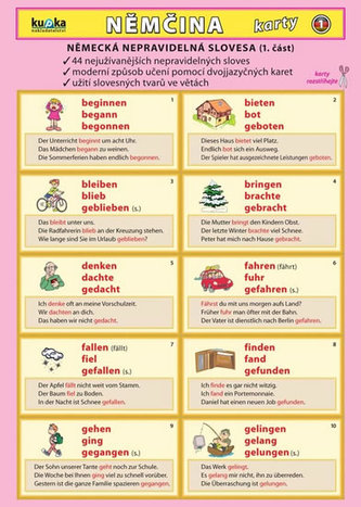 Němčina karty 1 - nepravidelná slovesa