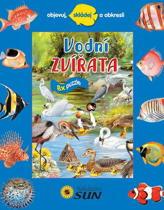 Vodní zvířata - Objevuj, skládej a obkresli