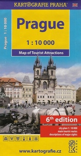 Prague - Mapa turistických zajímavostí 1:10 000 Prague - Mapa turistických zajímavostí 1:10 000