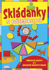 Skládanky s nálepkami - modrá