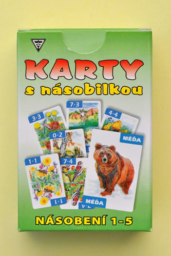 Karty s násobilkou - Násobení 1 - 5
