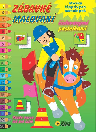 Zábavné malování číslovanými pastelkami (zelená)