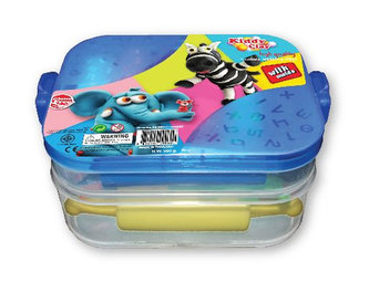 Modelína/Plastelína NARA 7ks modelín 10ks vykrajovátek s doplňky v plastovém boxu 17x13x6cm