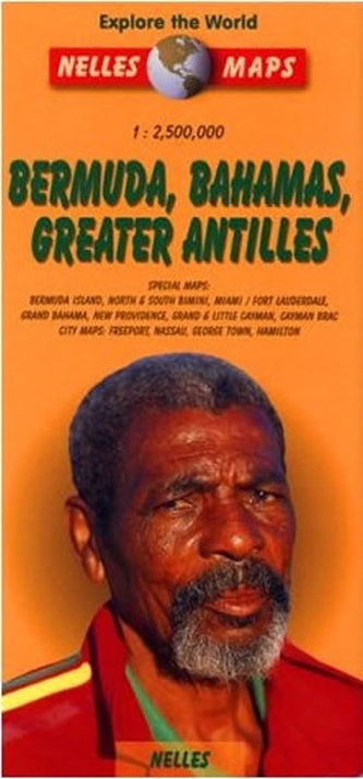 Bermuda - Bahamas - Greater Antilles Travel Map (Nelles Maps)
