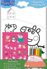 Omalovánky Prasátko Peppa A4 + pastelky + samolepky