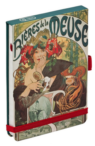 Alfons Mucha Bieres flip-pad notes