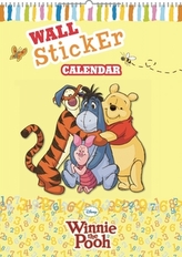 Medvídek Pú se samolepkami na zeď - nástěnný kalendář