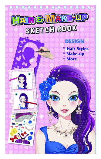 Fashion Girl kreativní skicák - Vlasová & Make-up stylistka