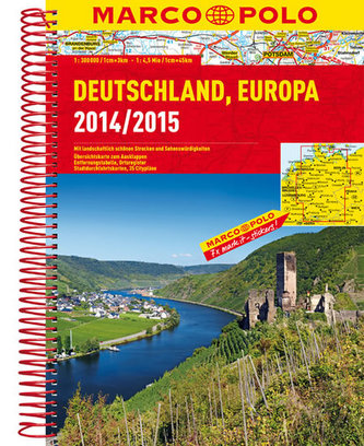 Německo, Evropa/atlas-spirála 14/15  1:300T MD