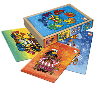 Pohádky - 4 puzzle s motivy večerníčků