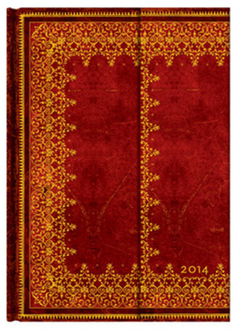 Diář 2014 - Foiled midi (12-měsíční vertical Week-at-a-Time)