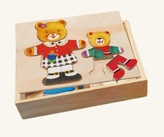 Puzzle šatní skříň - medvědice, medvídek