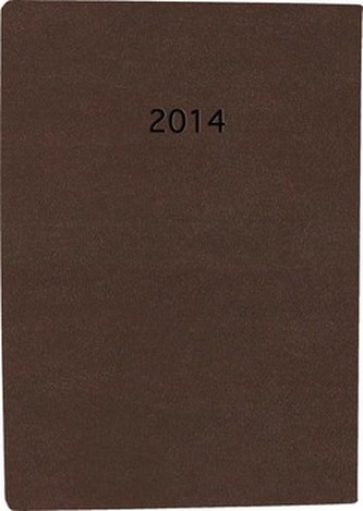 Diář B6 SPIDER týdenní hnědý 2014