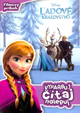 Ľadové kráľovstvo Filmový príbeh Vyfarbuj, čítaj, nalepuj