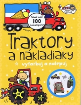 Traktory a nákladiaky vyfarbuj a nalepuj