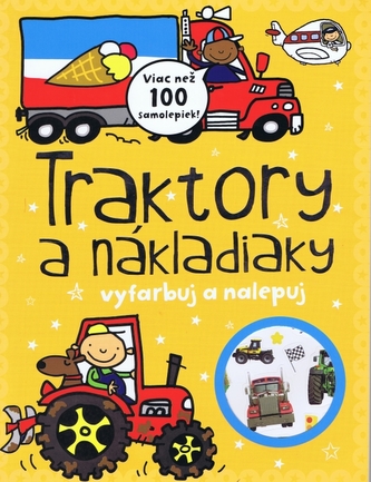 Traktory a nákladiaky vyfarbuj a nalepuj