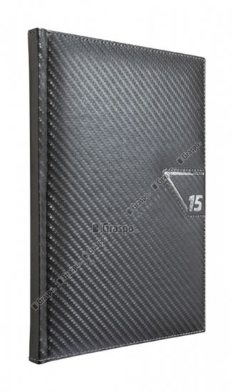 Diář 2014 - Carbon stříbrný denní A5