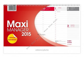 Kalendář 2015 - Maximanager červený stolní