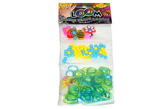 Kouzelné zaplétací gumičky - tripple set(gumičky 270ks+korálky 50ks+přívěsky 5ks)