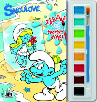 Šmoulové s vodovkami omalovánka