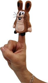 Zajíc  8cm - prstový maňásek (Krtek a kamarádi)