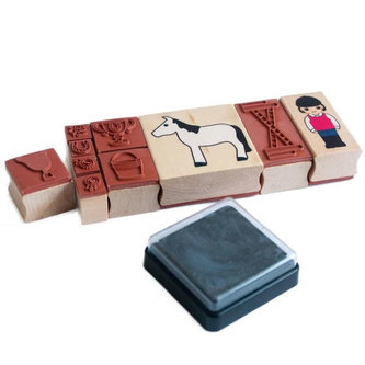 Sada dřevěných razítek Koně Sada dřevěných razítek Koně