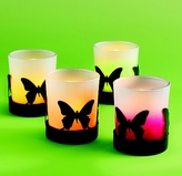 Ozdobné kalíšky na svíčky Motýlci, 4 k
