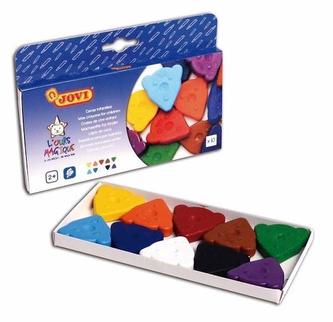 JOVI voskovky MEDVÍDEK, trojúhelníkové 10 ks, 10 barev, základní