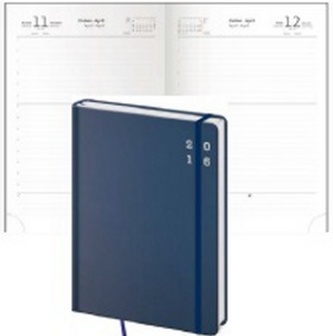 Diář 2016 - Cool A5 denní s gumičkou - modrá