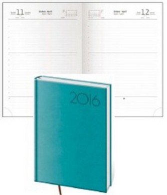 Diář 2016 - Print A5 denní - tyrkysová