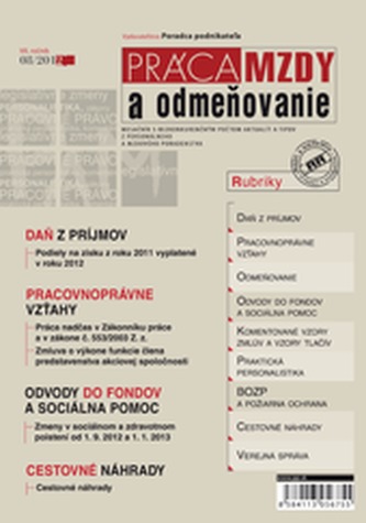 Práca, mzdy a odmeňovanie 8/2012