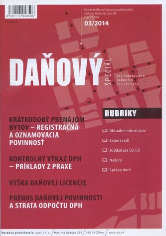 Daňový špecál 3/2014