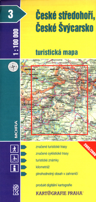 1:100T ( 3)-České středohoří,České Švýcarsko (turistická mapa)