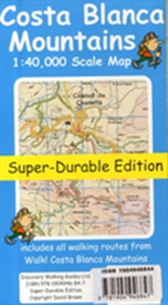 Costa Blanca Mountains Tour & Trail Super-durable Map