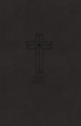 NKJV, Value Thinline Bible, Compact, Imitation Leather, Black, Red Letter Edition, Comfort Print