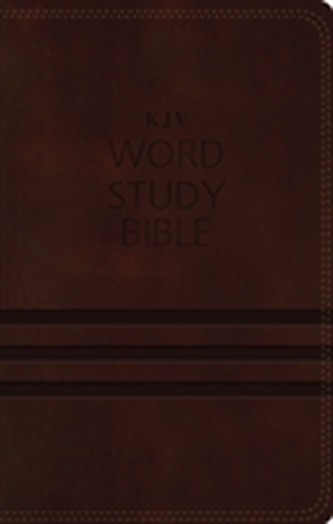 KJV, Word Study Bible, Leathersoft, Brown, Indexed, Red Letter Edition