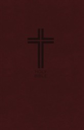 NKJV, Value Thinline Bible, Standard Print, Leathersoft, Burgundy, Red Letter Edition, Comfort Print