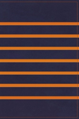 NKJV, Gift Bible, Imitation Leather, Navy/Orange, Red Letter Edition