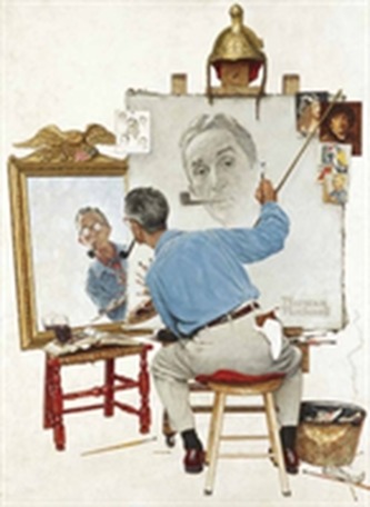 Norman Rockwell's Triple Self-Portrait Notebook Norman Rockwell's Triple Self-Portrait Notebook