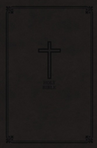KJV, Reference Bible, Compact, Large Print, Imitation Leather, Black, Red Letter Edition, Comfort Print